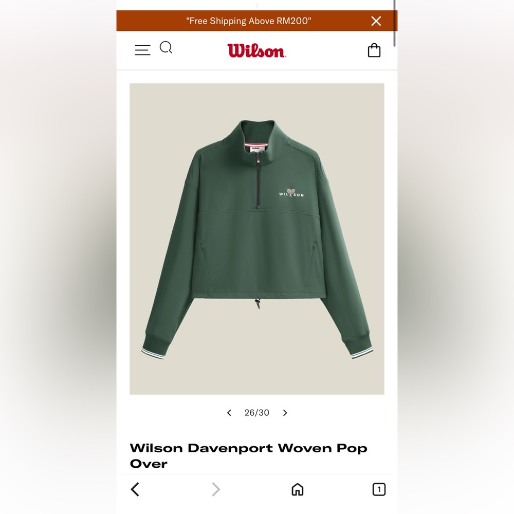 Wilson — Davenport Quarter Zip Sweatshirt